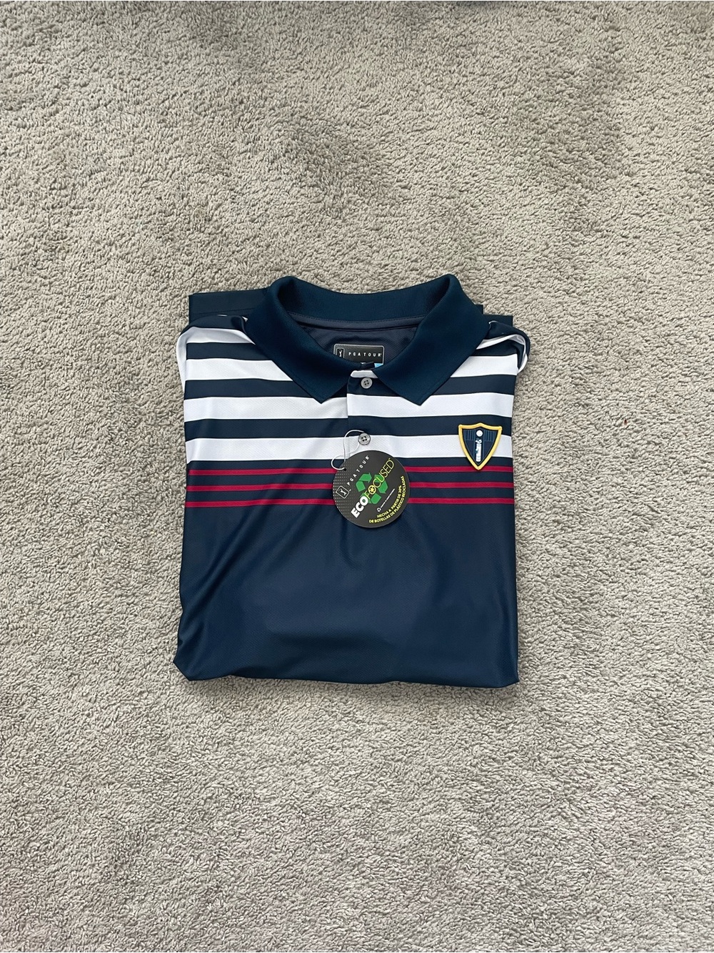 PGA TOUR Men’s XL Polo NWT Red White Blue